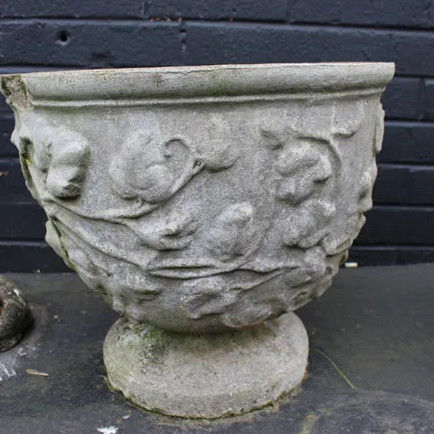 Garden Pot Planter with Floral Decoration