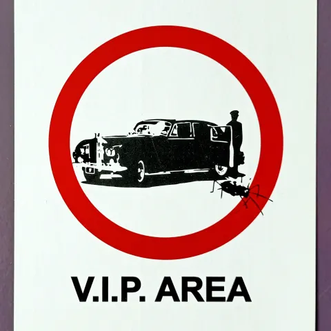 Banksy V.I.P. AREA Sticker 2004 SOLD OUT! (#0457)