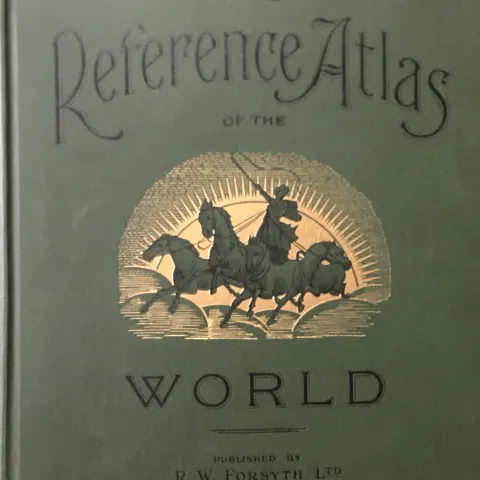 The Reference of The World 128 Coloured Maps Antique George V Atlas.