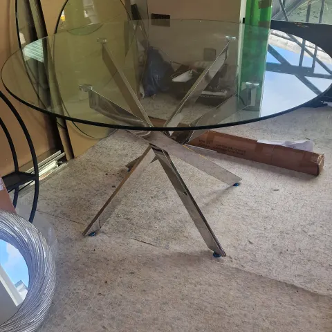 Chrome Leg Dining Table 130cm