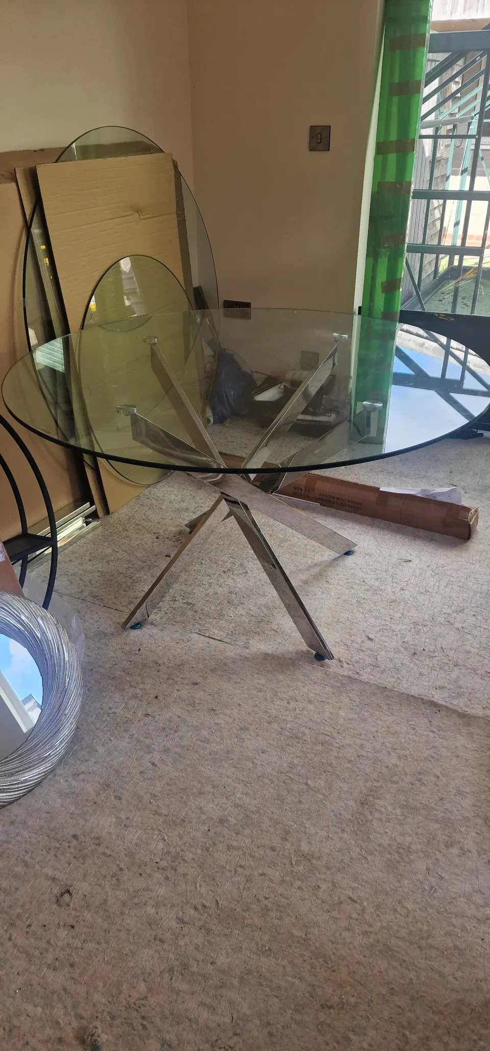 Chrome Leg Dining Table 130cm