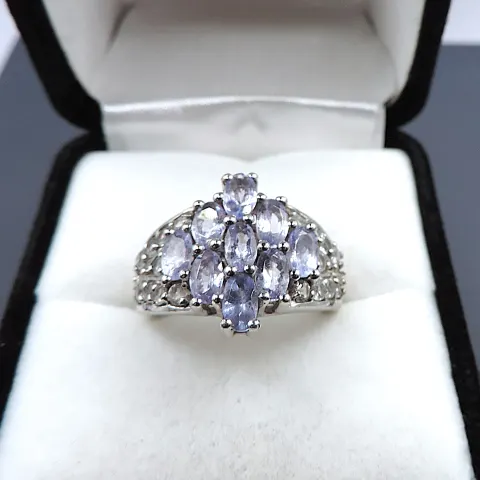 Sterling Silver Tanzanite Ring New With Gift Pouch