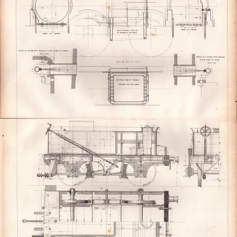 Locomotive Tenders Great North of Scotland Railway Antique Diagram-26.