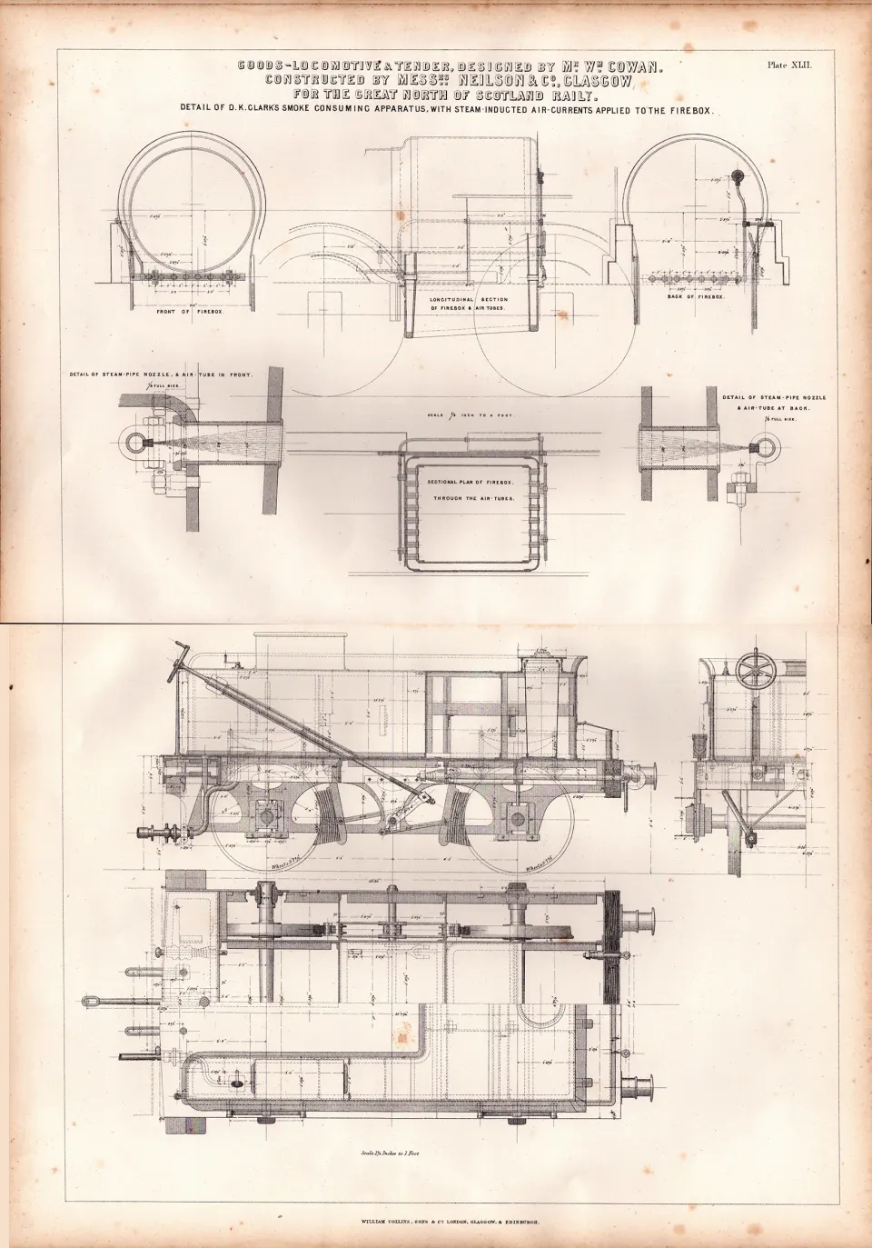 Locomotive Tenders Great North of Scotland Railway Antique Diagram-26.