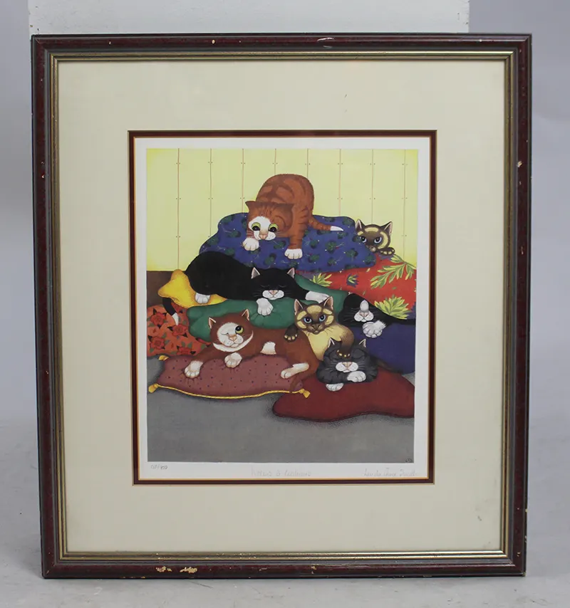 "Kittens & Cushions" Linda Jane Smith Limited Edition Print