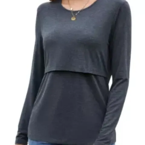 5 x Women's Maternity Nursing Tops for Breastfeeding Shirt XL Lb28