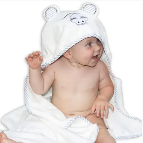 Organic Bamboo Hooded Baby Towel Ultra Soft, Thick & Extra Absorbent Baby Towels With Hood