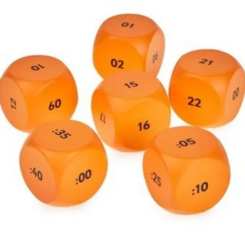 10 X 24 HOUR CLOCK CUBES LEARNING DICE FOAM HOPE EDUCATION PACK OF 6
