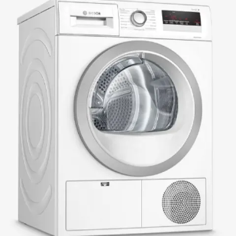 Item Description  -  Bosch Serie 4 WTH85222GB Freestanding Heat Pump Tumble Dryer, White  -  Stock N