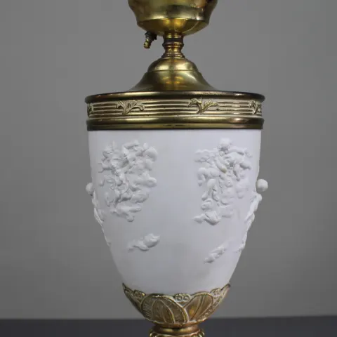 Late 19th Century Continental Bisque Porcelain & Ormolu Candelabrum