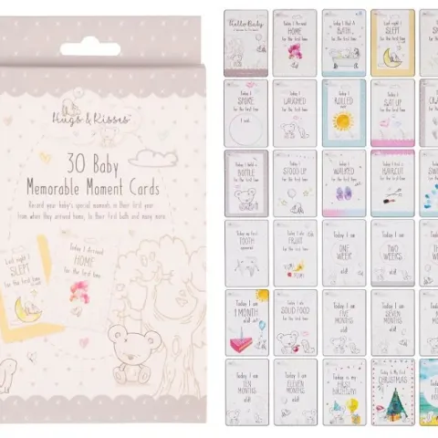 25 x Hugs & Kisses Pack of 30 Memorable Moment Cards L10b