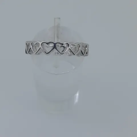 Silver ring heart detailed
