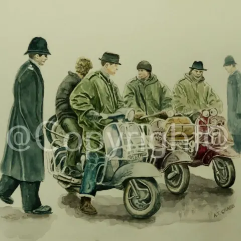 Mods & Coppers Vespa's & Lambretta's Nostalgic 1960's Metal Wall Art
