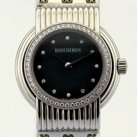 Boucheron / AJ 411022 Diamond Dial Diamond Case - Lady's Steel Wristwatch