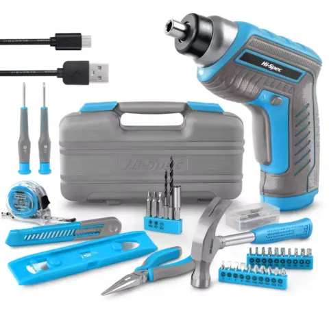 Household DIY Toolset with 3.6V USB Electric Screwdriver and Bit Set