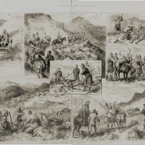 Queen Victoria Visit the Highlands The Scottish Reel Antique 1880