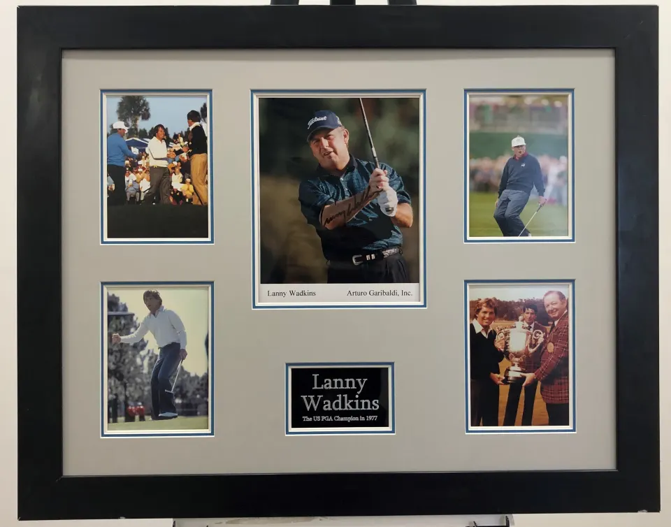 LANNY WADKINS framed original signature presentation.