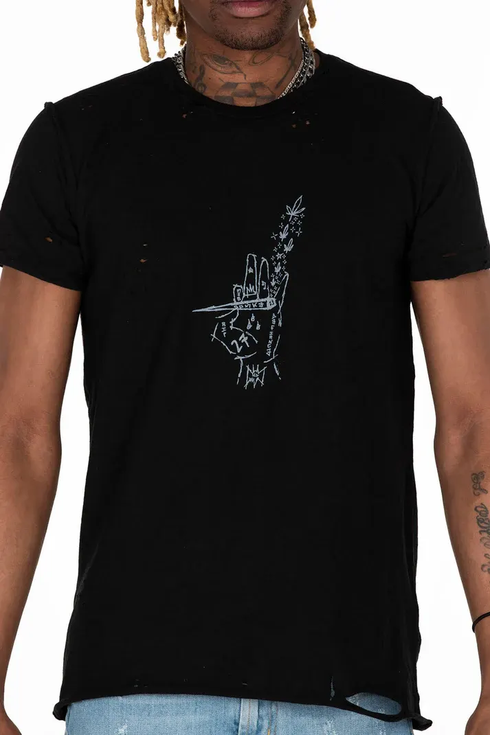 MJB Marc Jaques Burton Smoke Oleum T-Shirt, Online Price £190, Size S.