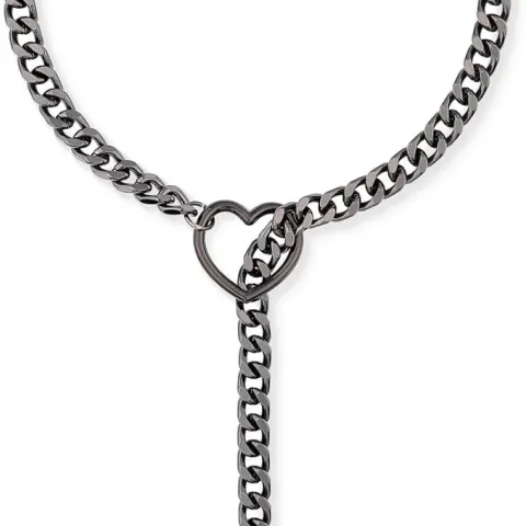 5 x Heart O-ring Slip Chain Necklace For Women L11a