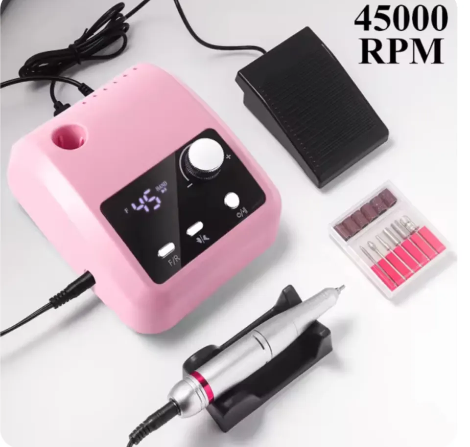 Electric Nail Drill Machine,  HD Display, Metal Manicure Pen, Professional Nail Lathe Sander