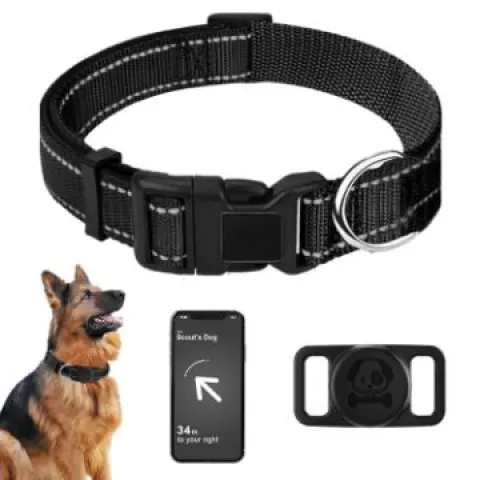 7 x Pet Dog Collars with AirTag Holder Lb21