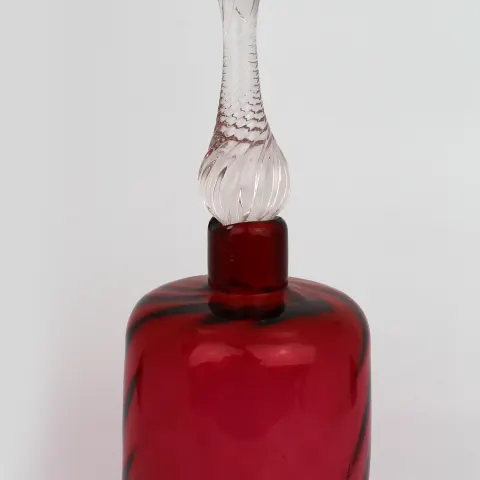 Victorian Cranberry Glass Smoke Bell