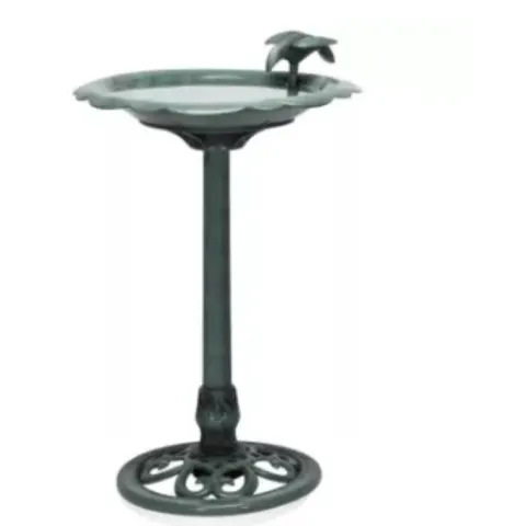 Tall Outdoor Antique Flower Birdbath With Bird Decoration Yard