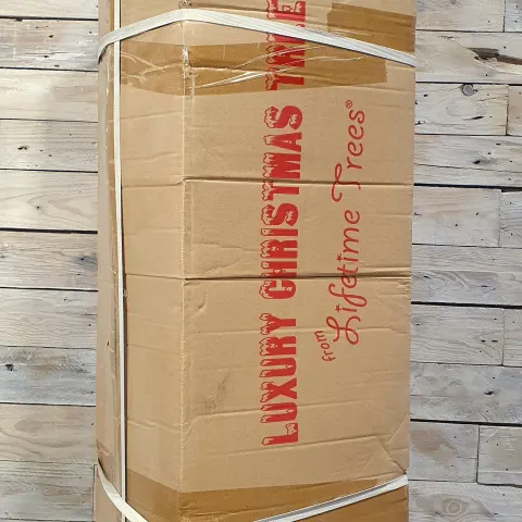 8ft Green with White Christmas Tree, by Lifetime Trees. Rrp £159.99