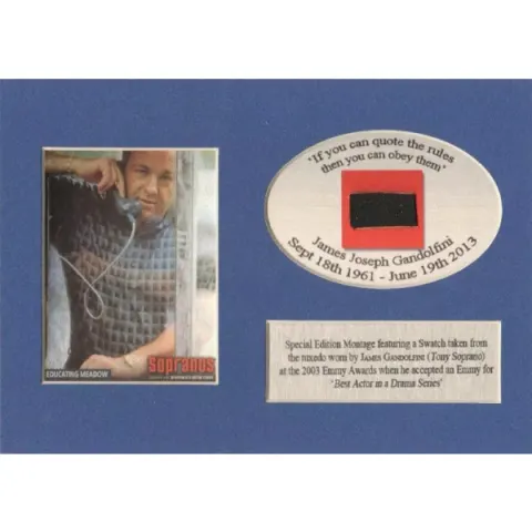 The Sopranos Clothing Owned & Worn By James Gandolfini Mounted Display