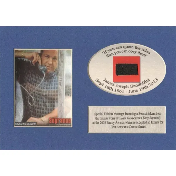 The Sopranos Clothing Owned & Worn By James Gandolfini Mounted Display