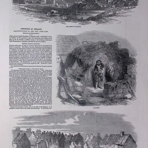 The Irish Famine Sketches & News Original Scarce Antique 177-Year-Old Newspaper-2