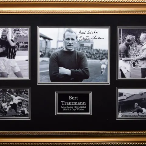 BERT TRAUTMANN original signature presentation.