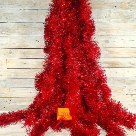 5 x 2m Luxurious Red 9cm Chunky Tinsel