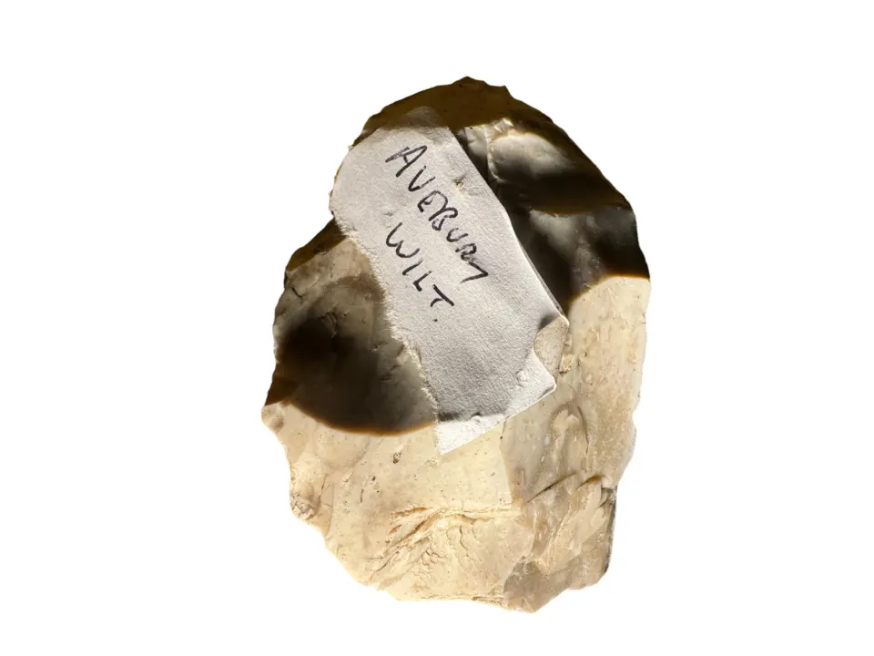 Antiquities: English Neolithic Stone Age chopping tool "Avebury, Wilts"