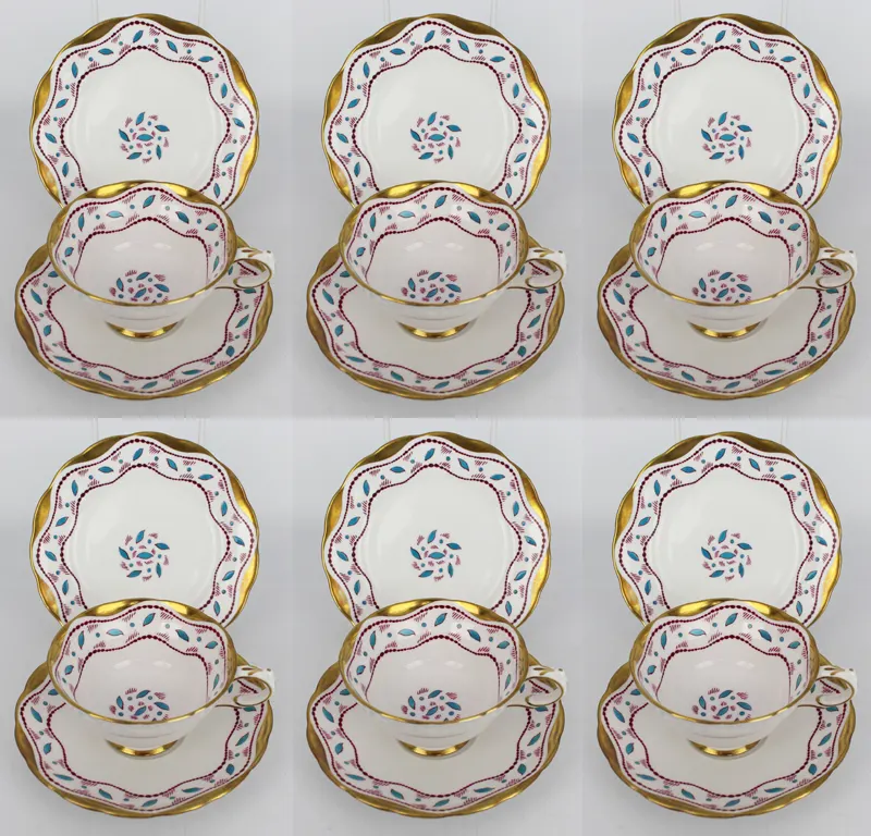 Set of 5 Grosvenor Jackson & Gosling Horentine Trios c.1910
