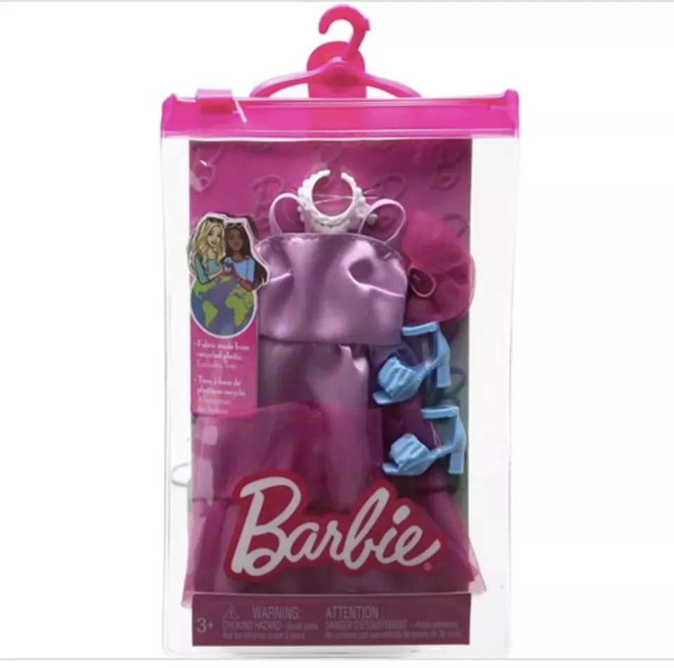 8 x Barbie Fashion Party Dress with Ruffles and Accessories L5 sku-4548
