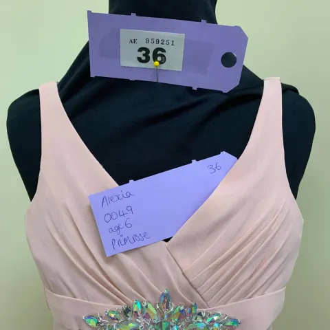 Alexia Designs childs age 6 dress in pink