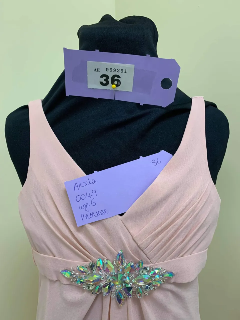 Alexia Designs childs age 6 dress in pink
