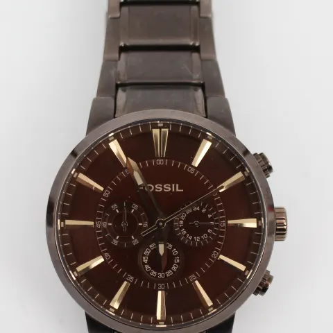 Fossil FS4357 Men’s Chronograph Wristwatch – Brown Ion-Plated Steel