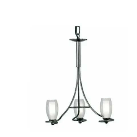 Oaks Lighting 3 Light Nino Ceiling Fitting, Mirror Black 7215/3MB New Tatty Box
