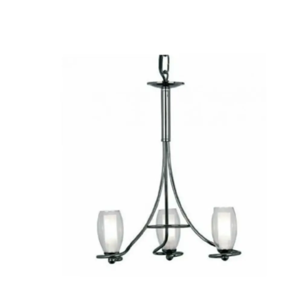 Oaks Lighting 3 Light Nino Ceiling Fitting, Mirror Black 7215/3MB New Tatty Box