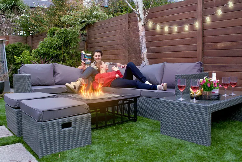 5 x 8-Seater Gunnersbury Rattan Sofa Set - Grey