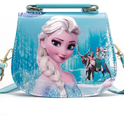 Disney Frozen Elsa Shoulder Bag Kids Crossbody Handbag Kindergarten Aqua