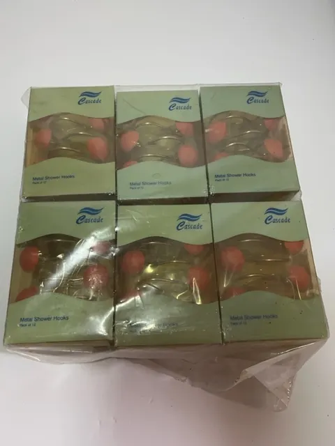 6 packs of metal shower hooks