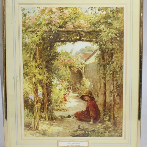"The Little Gardener" Framed Print