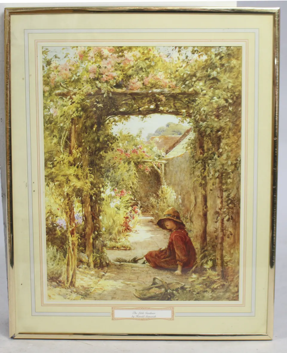 "The Little Gardener" Framed Print