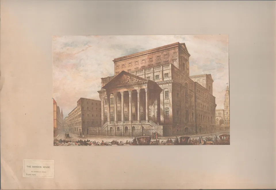 The Mansion House Antique 1888 Views of London.