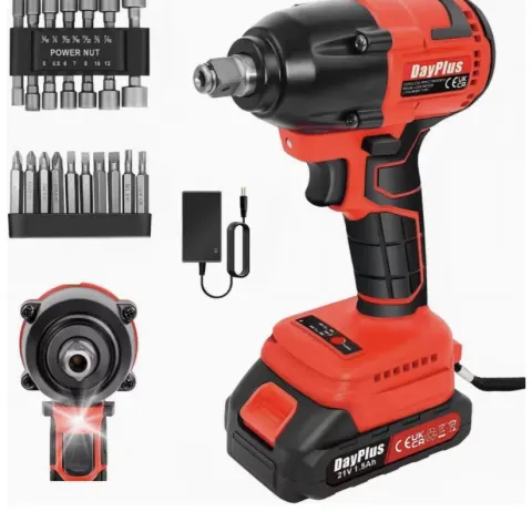 21V Brushless Cordless Impact Wrench Kit – 3-in-1 Power Tool with Battery, Sockets & Drill Bits