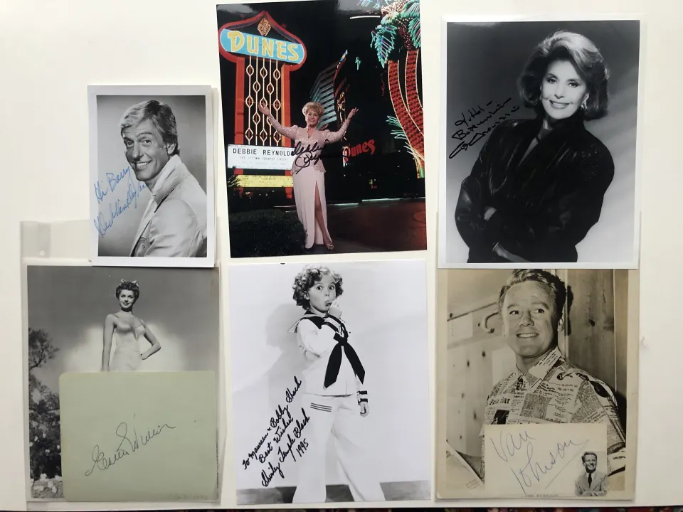 Dick Van Dyke, Doris Day, Shirley Temple, Debbie Reynolds, Esther Williams & more signatures.