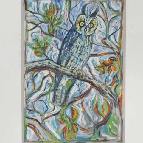 Billy Childish (1959-) Reunion Owl, from the Ghosts of Gone Birds Suite, Signed Limited Edition